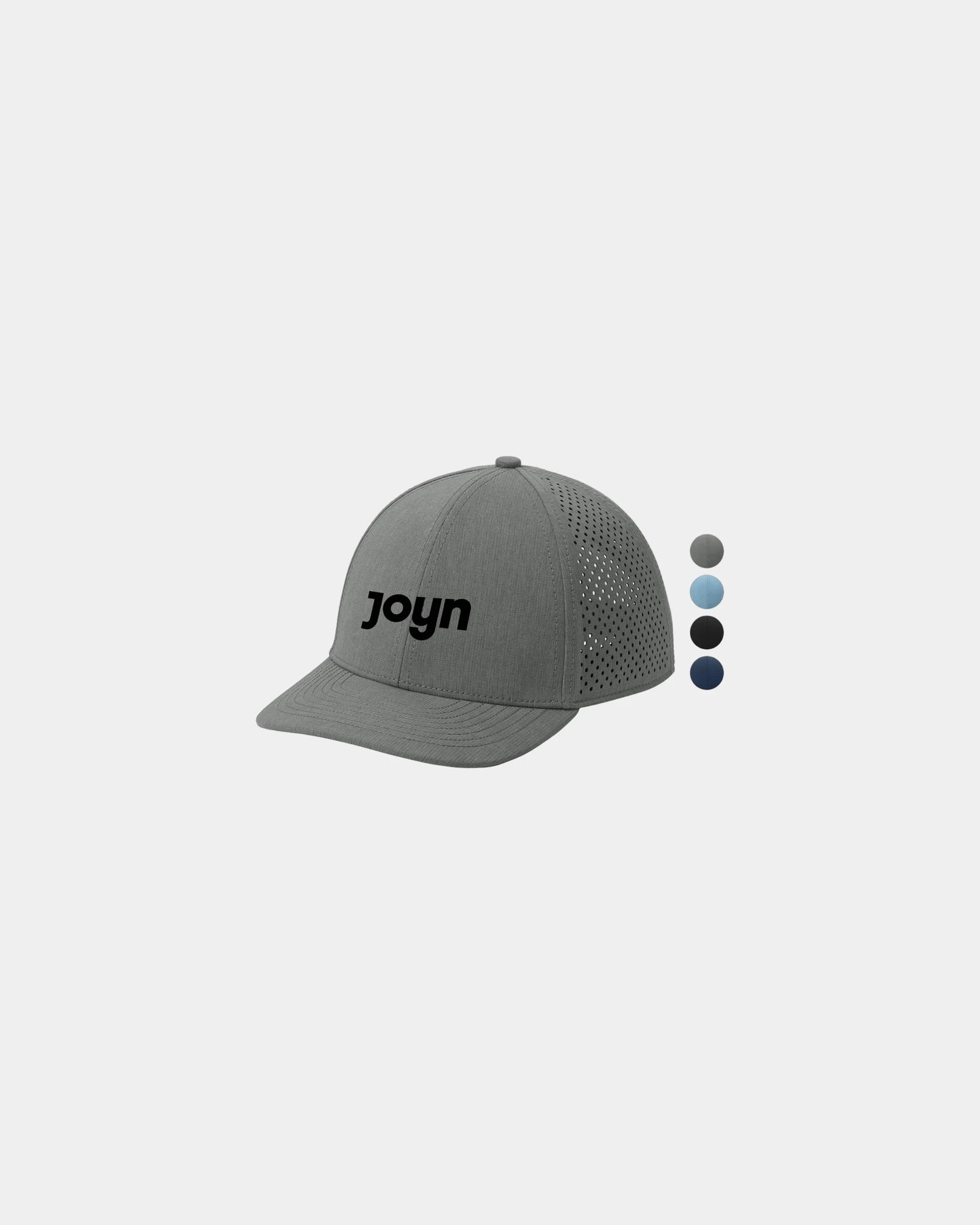 Custom water-repellent performance cap with snapback fit - Heather Gear Grey